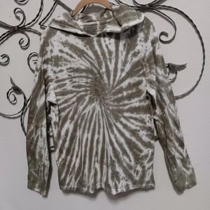 ACROSS THE POND Signature Line cotton tie dye hoodie, S